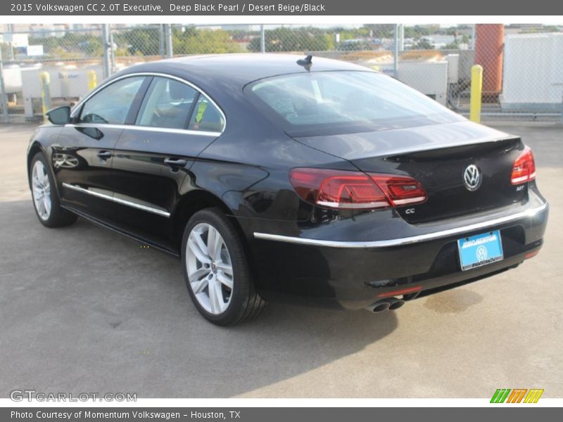 Deep Black Pearl / Desert Beige/Black 2015 Volkswagen CC 2.0T Executive