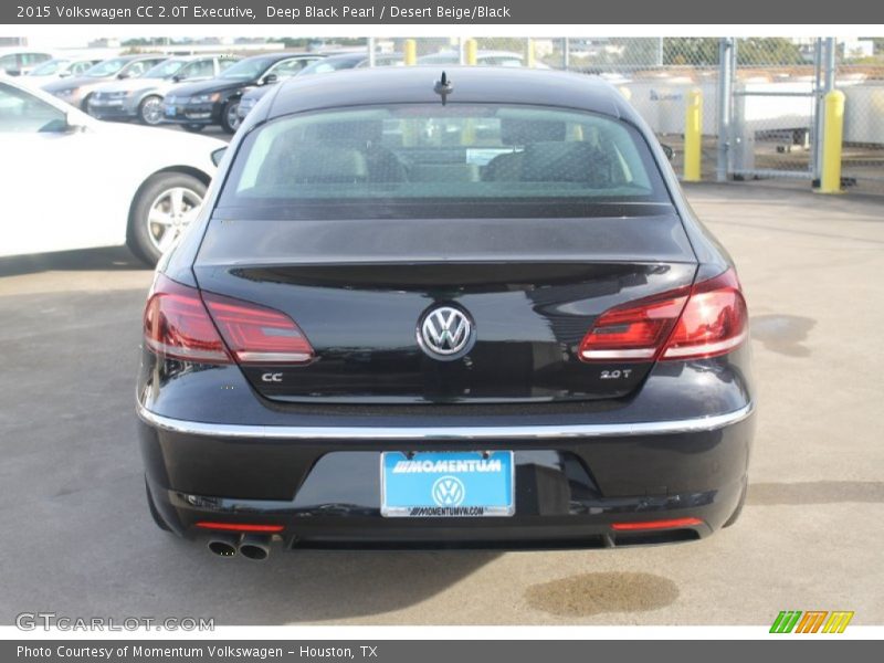 Deep Black Pearl / Desert Beige/Black 2015 Volkswagen CC 2.0T Executive