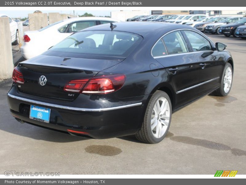 Deep Black Pearl / Desert Beige/Black 2015 Volkswagen CC 2.0T Executive