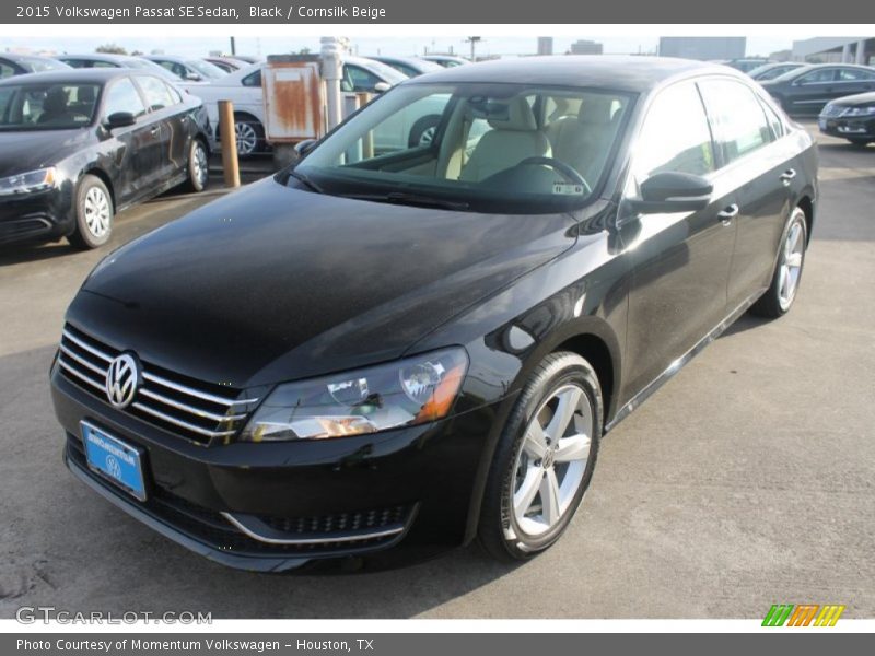 Black / Cornsilk Beige 2015 Volkswagen Passat SE Sedan