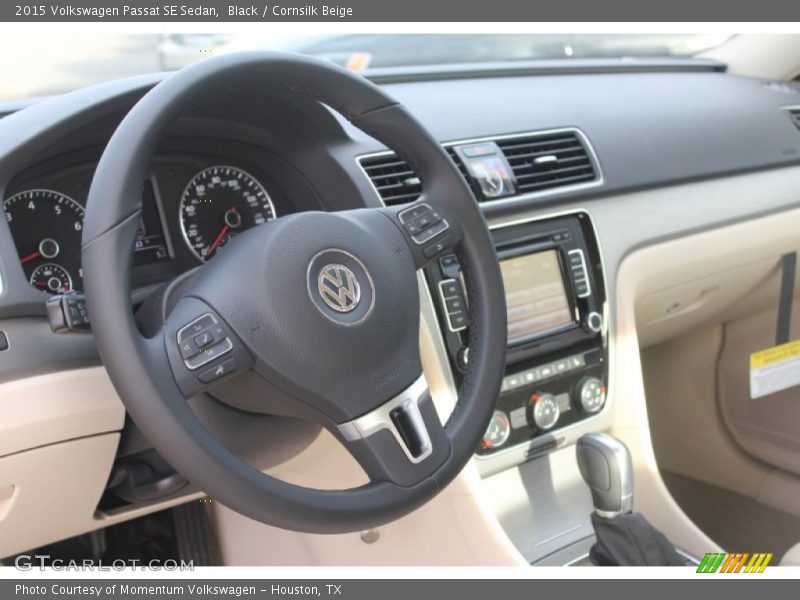 Black / Cornsilk Beige 2015 Volkswagen Passat SE Sedan