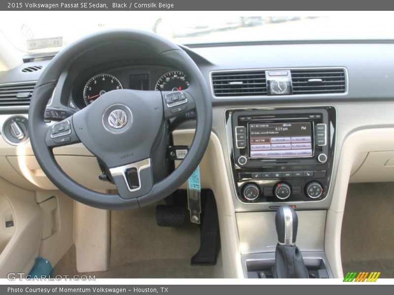 Black / Cornsilk Beige 2015 Volkswagen Passat SE Sedan