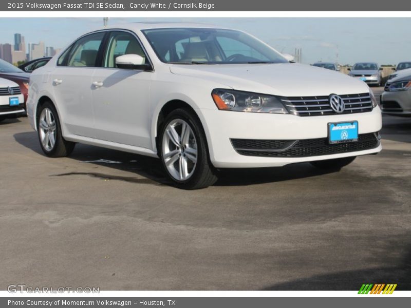 Candy White / Cornsilk Beige 2015 Volkswagen Passat TDI SE Sedan