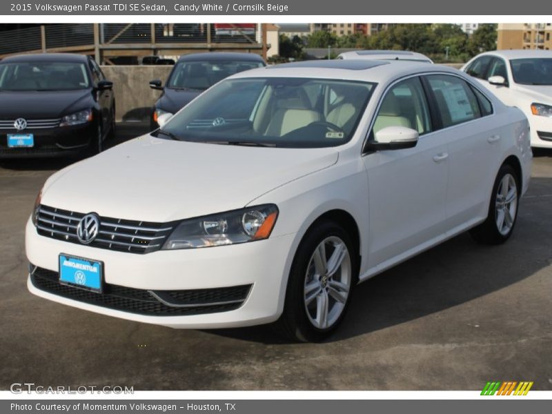 Candy White / Cornsilk Beige 2015 Volkswagen Passat TDI SE Sedan