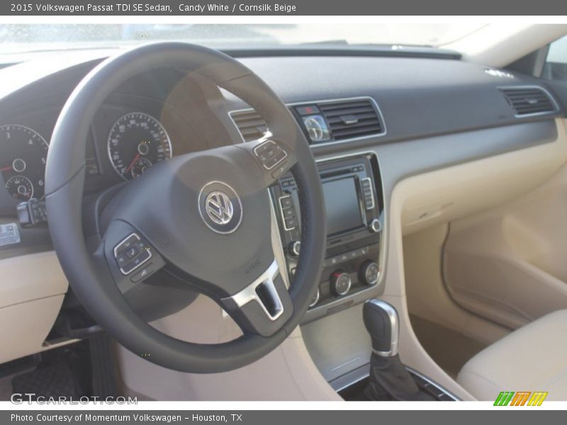 Candy White / Cornsilk Beige 2015 Volkswagen Passat TDI SE Sedan