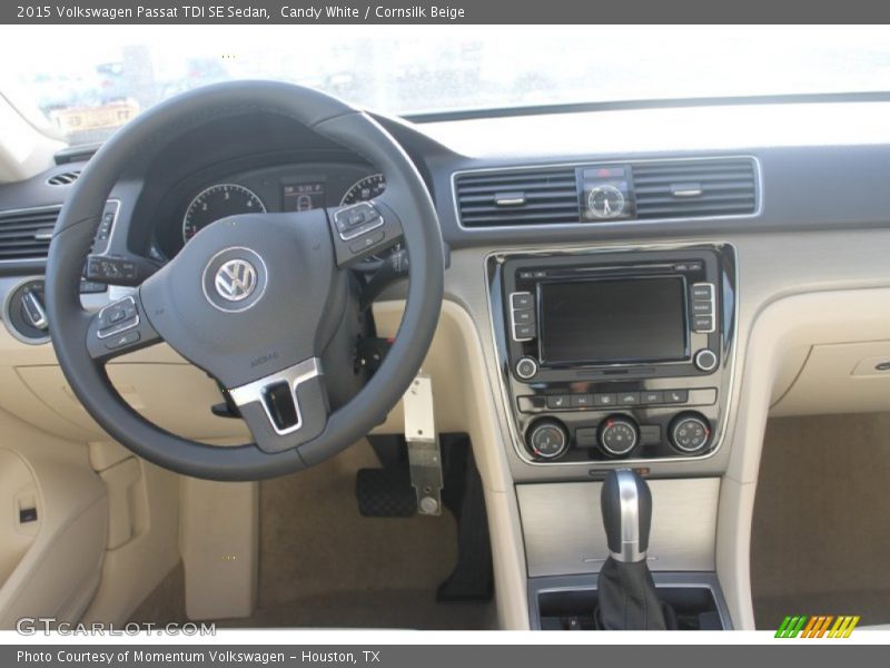 Candy White / Cornsilk Beige 2015 Volkswagen Passat TDI SE Sedan