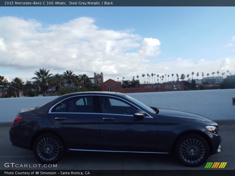 Steel Grey Metallic / Black 2015 Mercedes-Benz C 300 4Matic