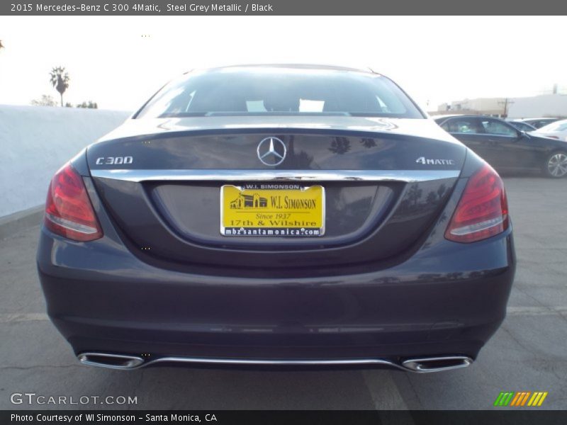 Steel Grey Metallic / Black 2015 Mercedes-Benz C 300 4Matic