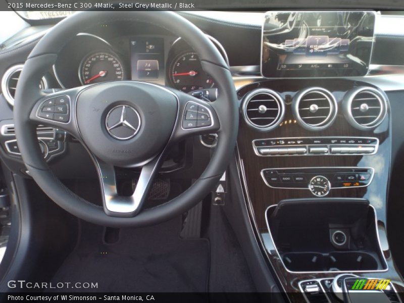 Steel Grey Metallic / Black 2015 Mercedes-Benz C 300 4Matic