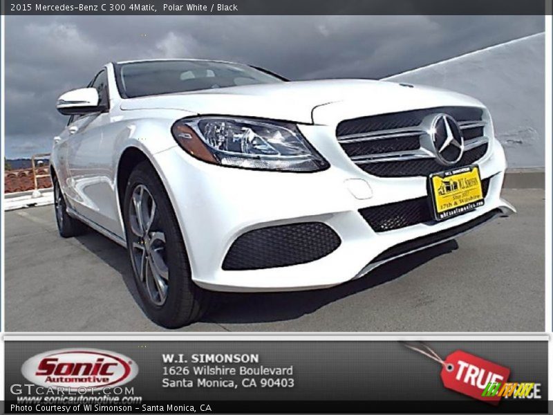 Polar White / Black 2015 Mercedes-Benz C 300 4Matic