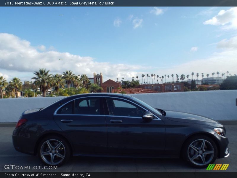 Steel Grey Metallic / Black 2015 Mercedes-Benz C 300 4Matic
