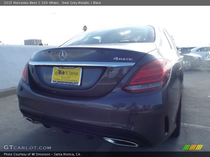 Steel Grey Metallic / Black 2015 Mercedes-Benz C 300 4Matic