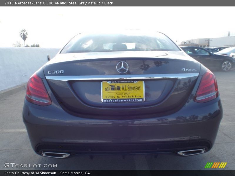 Steel Grey Metallic / Black 2015 Mercedes-Benz C 300 4Matic