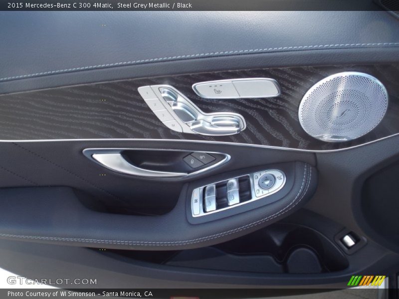 Steel Grey Metallic / Black 2015 Mercedes-Benz C 300 4Matic