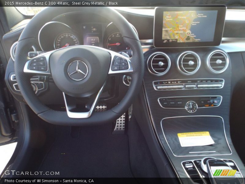 Steel Grey Metallic / Black 2015 Mercedes-Benz C 300 4Matic