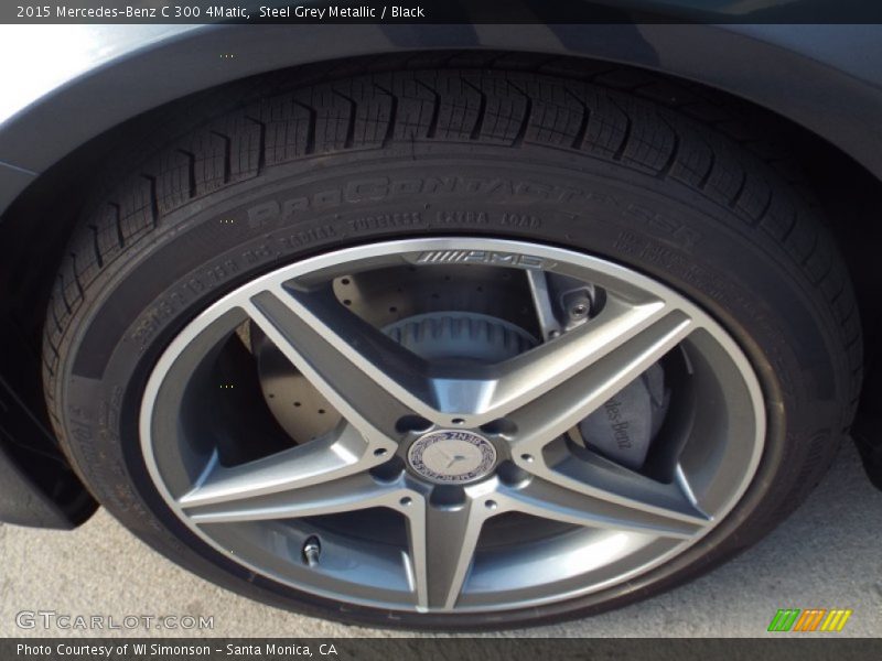 Steel Grey Metallic / Black 2015 Mercedes-Benz C 300 4Matic