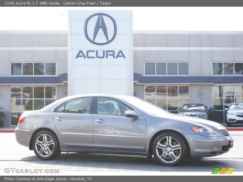 Carbon Gray Pearl / Taupe 2008 Acura RL 3.5 AWD Sedan
