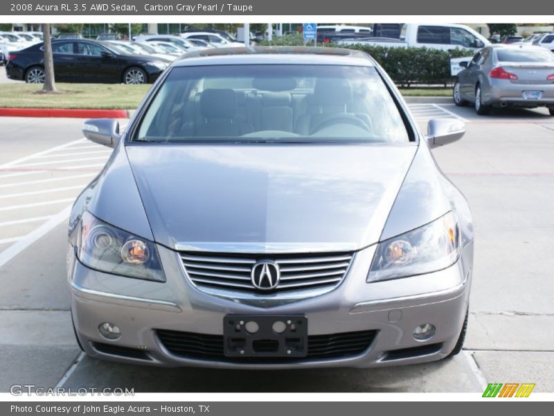 Carbon Gray Pearl / Taupe 2008 Acura RL 3.5 AWD Sedan
