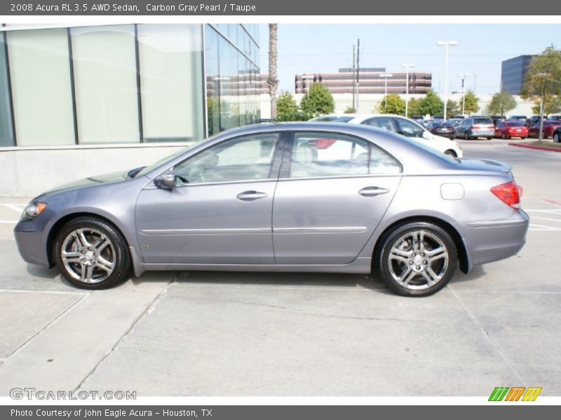 Carbon Gray Pearl / Taupe 2008 Acura RL 3.5 AWD Sedan
