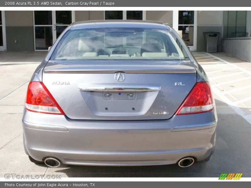 Carbon Gray Pearl / Taupe 2008 Acura RL 3.5 AWD Sedan