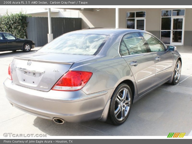 Carbon Gray Pearl / Taupe 2008 Acura RL 3.5 AWD Sedan