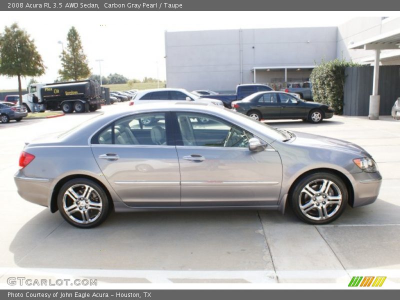Carbon Gray Pearl / Taupe 2008 Acura RL 3.5 AWD Sedan
