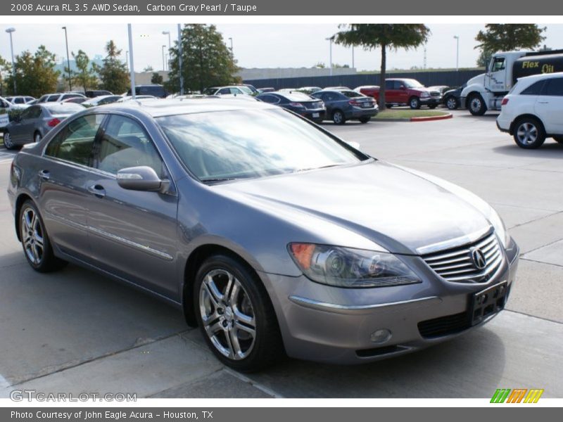 Carbon Gray Pearl / Taupe 2008 Acura RL 3.5 AWD Sedan