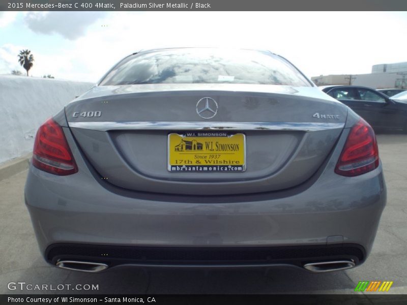 Paladium Silver Metallic / Black 2015 Mercedes-Benz C 400 4Matic