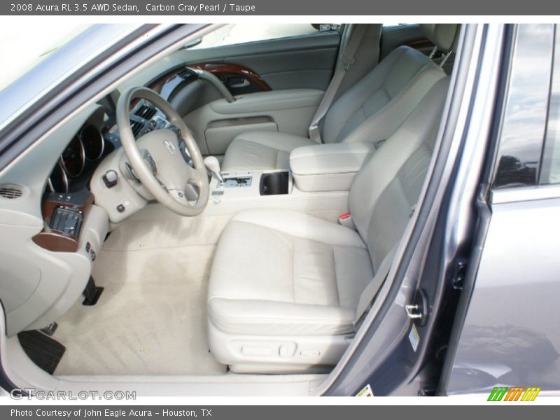 Carbon Gray Pearl / Taupe 2008 Acura RL 3.5 AWD Sedan