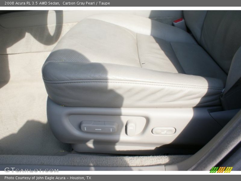 Carbon Gray Pearl / Taupe 2008 Acura RL 3.5 AWD Sedan