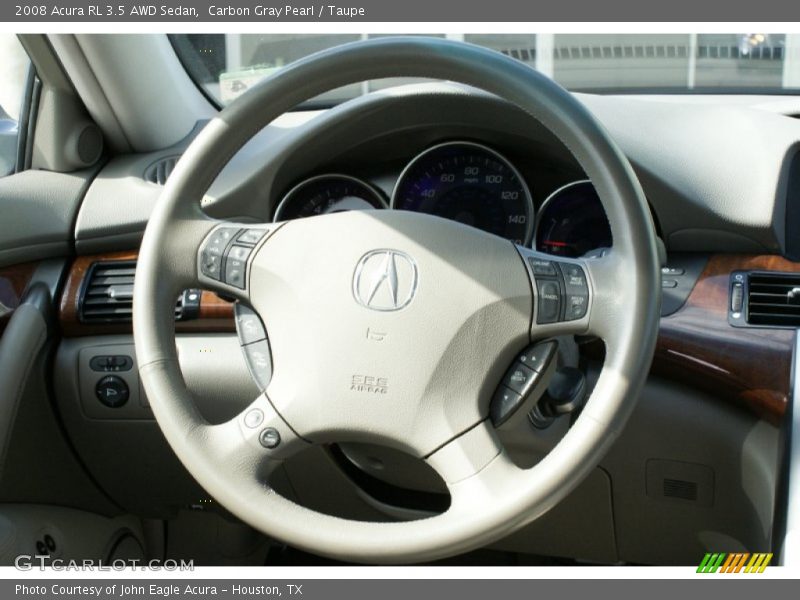 Carbon Gray Pearl / Taupe 2008 Acura RL 3.5 AWD Sedan