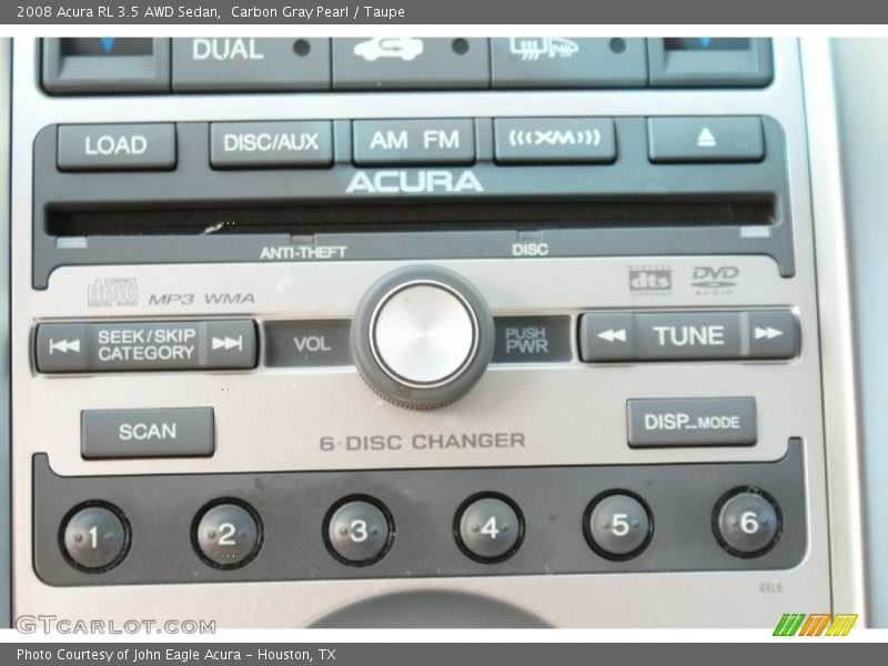 Carbon Gray Pearl / Taupe 2008 Acura RL 3.5 AWD Sedan