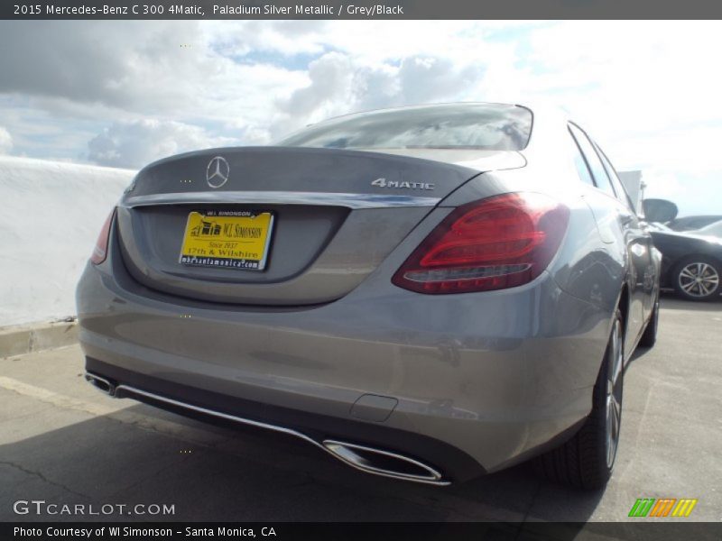 Paladium Silver Metallic / Grey/Black 2015 Mercedes-Benz C 300 4Matic