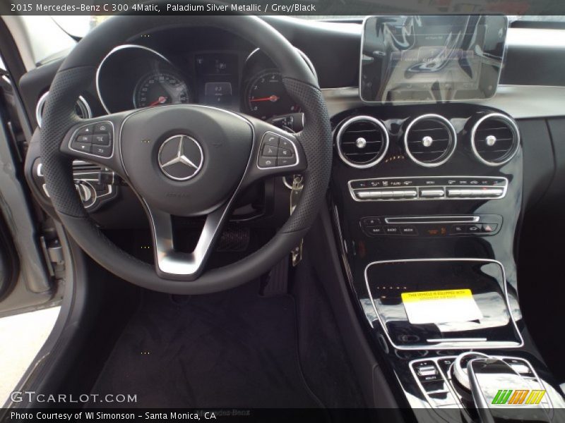 Paladium Silver Metallic / Grey/Black 2015 Mercedes-Benz C 300 4Matic