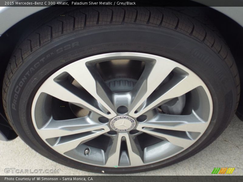 Paladium Silver Metallic / Grey/Black 2015 Mercedes-Benz C 300 4Matic