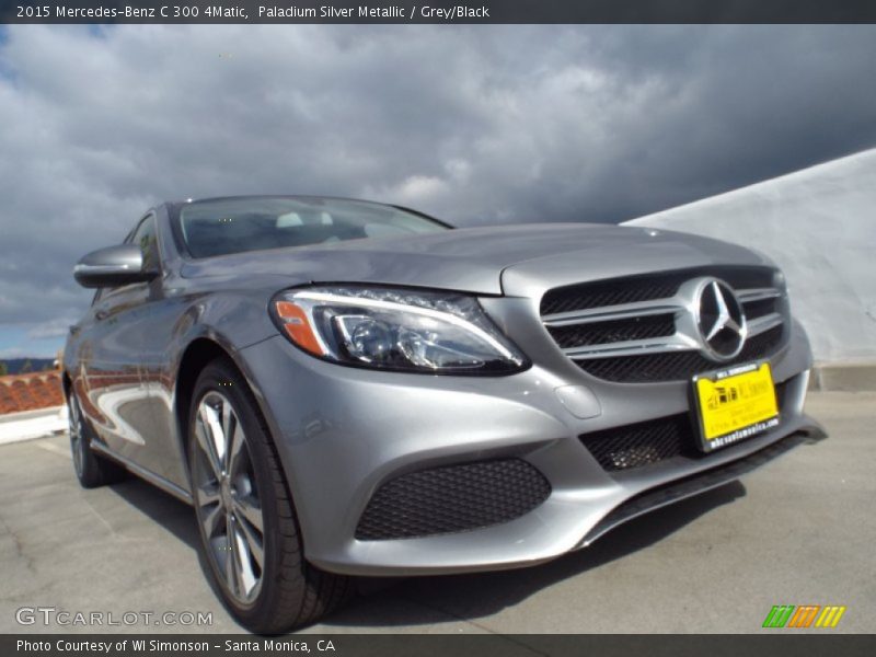 Paladium Silver Metallic / Grey/Black 2015 Mercedes-Benz C 300 4Matic