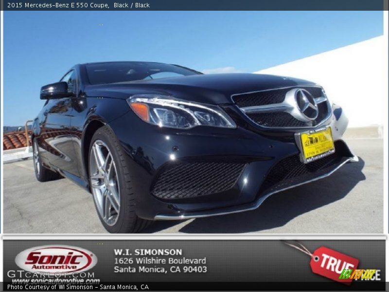 Black / Black 2015 Mercedes-Benz E 550 Coupe