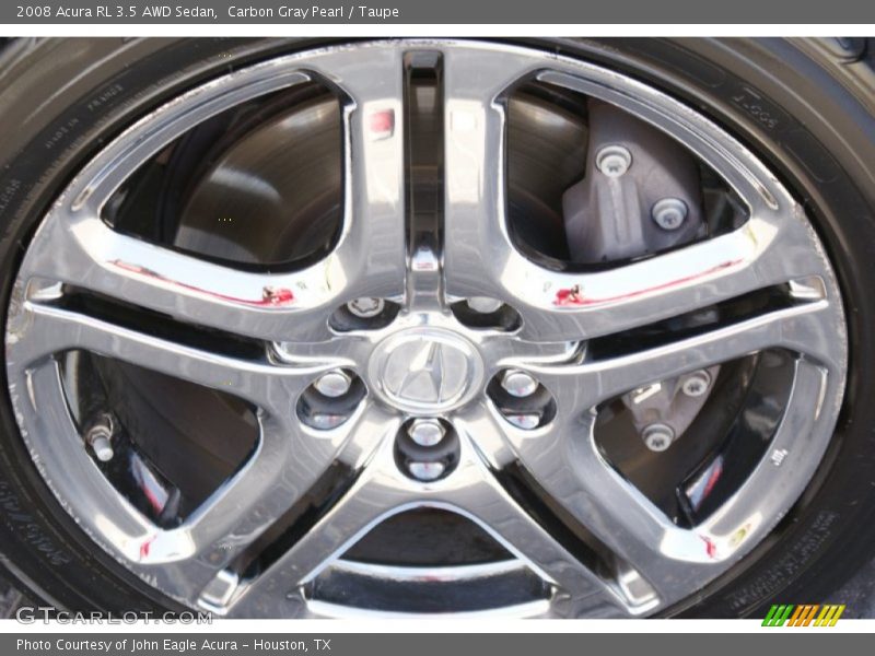 Carbon Gray Pearl / Taupe 2008 Acura RL 3.5 AWD Sedan