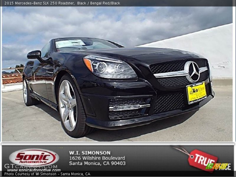 Black / Bengal Red/Black 2015 Mercedes-Benz SLK 250 Roadster