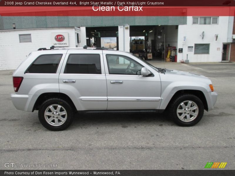 Bright Silver Metallic / Dark Khaki/Light Graystone 2008 Jeep Grand Cherokee Overland 4x4
