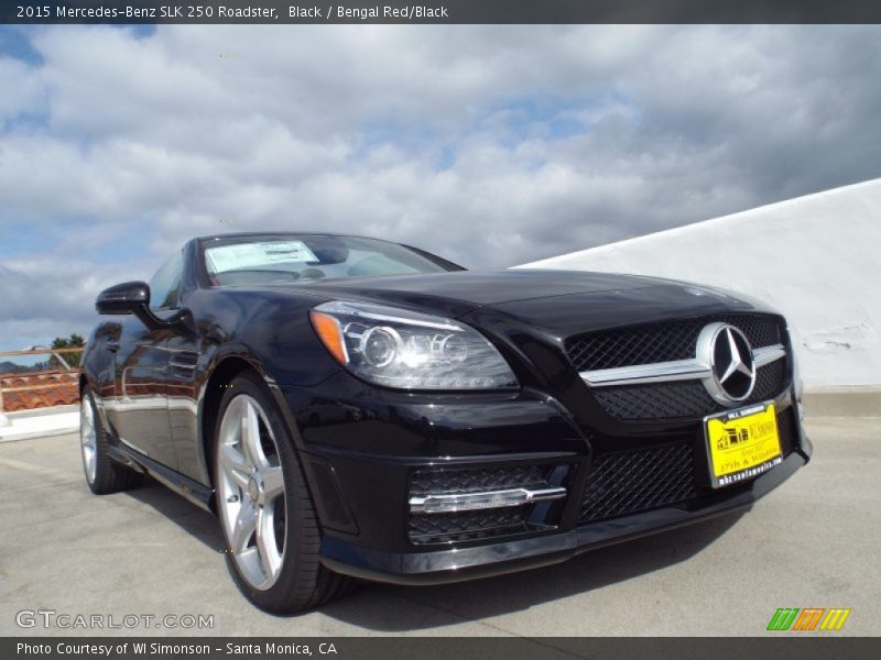 Black / Bengal Red/Black 2015 Mercedes-Benz SLK 250 Roadster