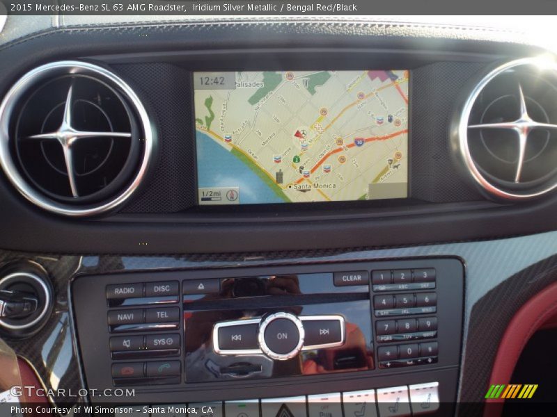 Iridium Silver Metallic / Bengal Red/Black 2015 Mercedes-Benz SL 63 AMG Roadster