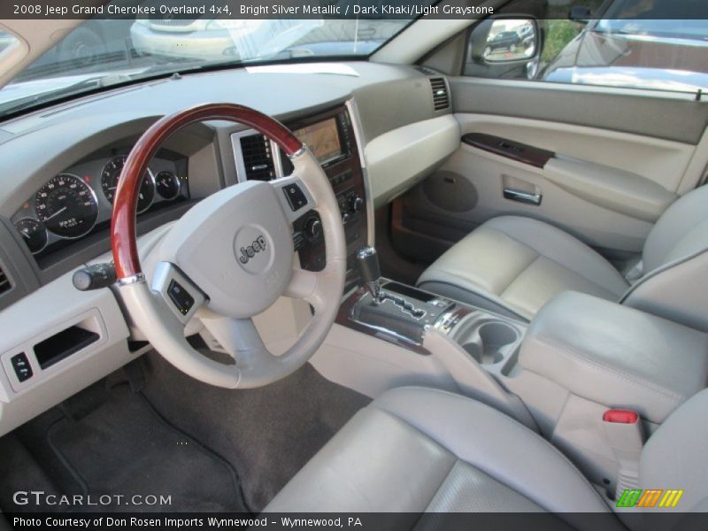 Bright Silver Metallic / Dark Khaki/Light Graystone 2008 Jeep Grand Cherokee Overland 4x4