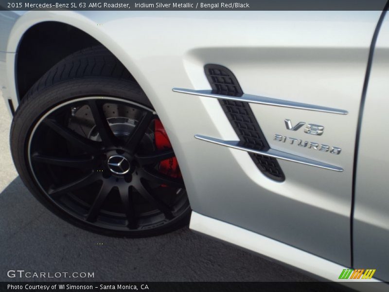 Iridium Silver Metallic / Bengal Red/Black 2015 Mercedes-Benz SL 63 AMG Roadster