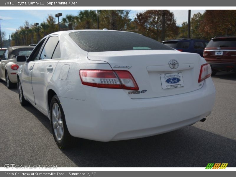 Super White / Ash 2011 Toyota Camry LE