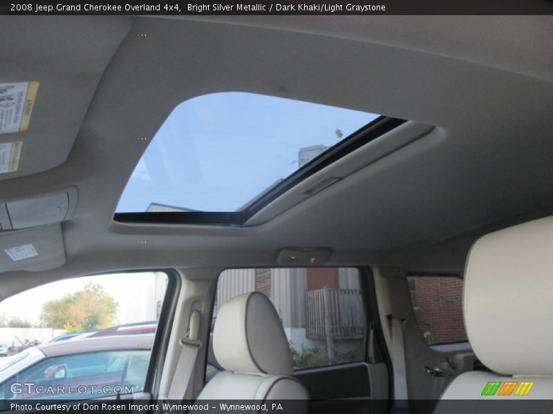 Bright Silver Metallic / Dark Khaki/Light Graystone 2008 Jeep Grand Cherokee Overland 4x4