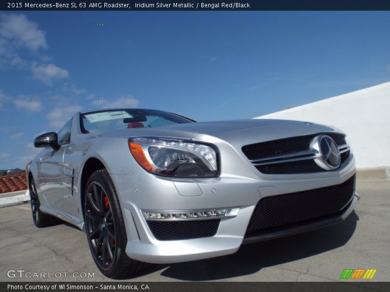 Iridium Silver Metallic / Bengal Red/Black 2015 Mercedes-Benz SL 63 AMG Roadster