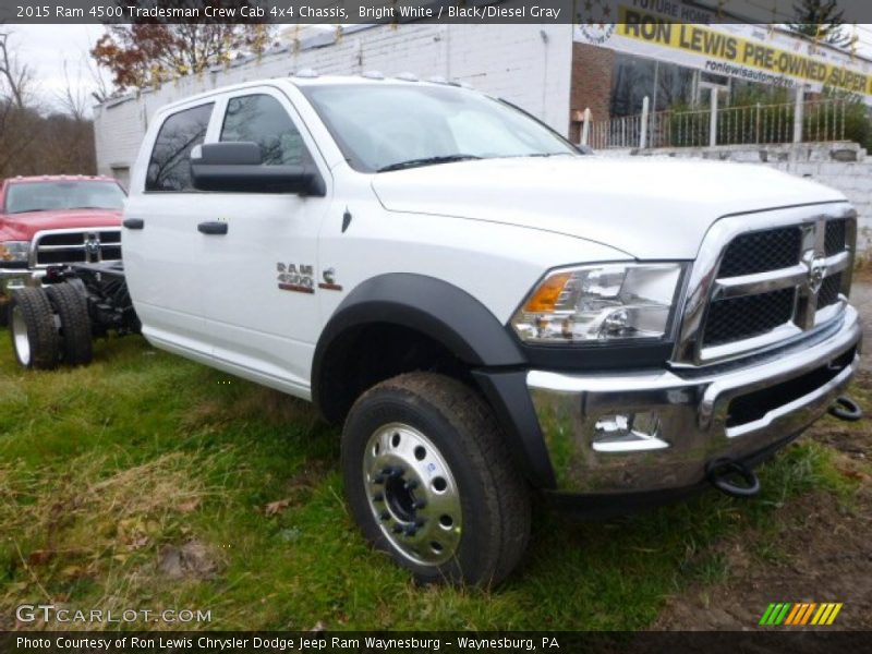Bright White / Black/Diesel Gray 2015 Ram 4500 Tradesman Crew Cab 4x4 Chassis