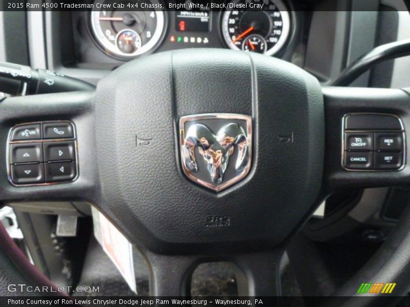 Bright White / Black/Diesel Gray 2015 Ram 4500 Tradesman Crew Cab 4x4 Chassis