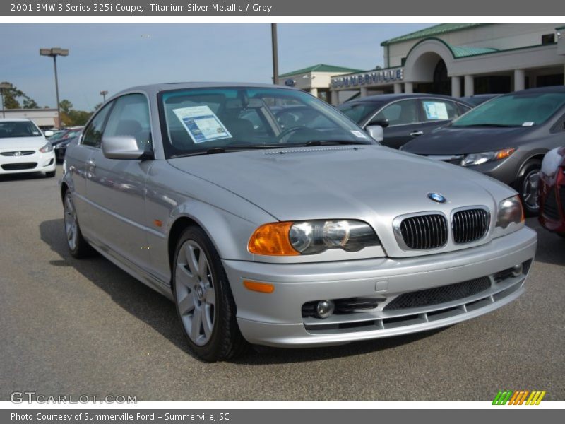 Titanium Silver Metallic / Grey 2001 BMW 3 Series 325i Coupe